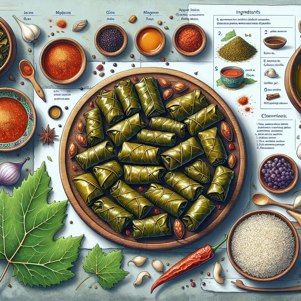 Stuffed peppers, courgettes and aubergines baked in a rich tomato sauce