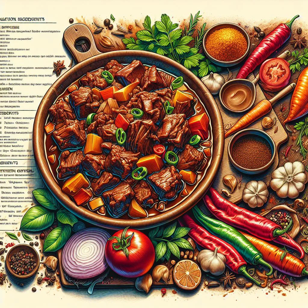 Rich stewed oxtail in tomato gravy served in a deep bowl