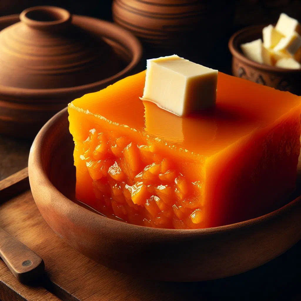 Sliced sweet potato paste dulce de batata served with cheese