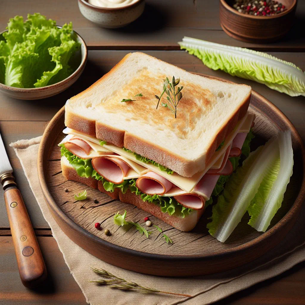Stacked crustless sándwich de miga triangles on a serving platter