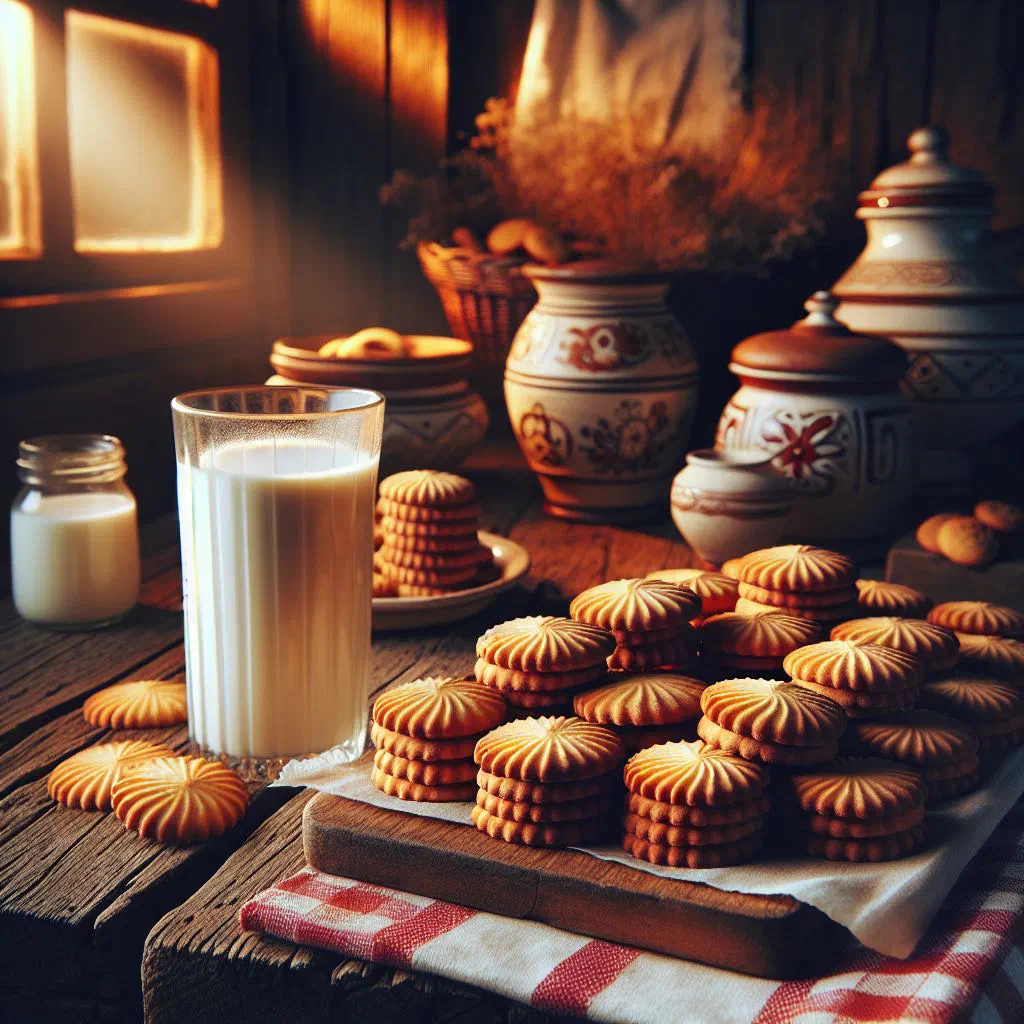 Golden butter biscuits cut into shapes and cooling on a wire rack