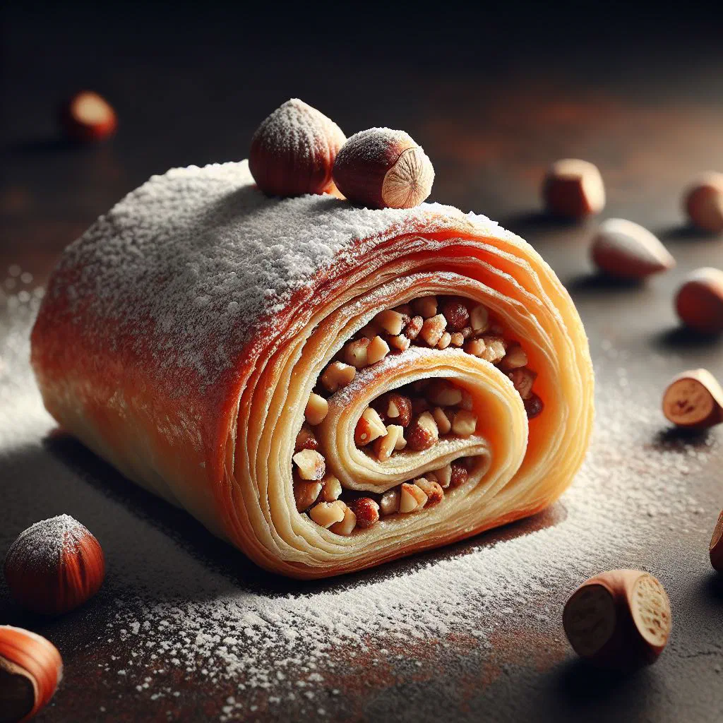 Golden pan-fried Fındıqlı Kətə pastries filled with walnuts and onion