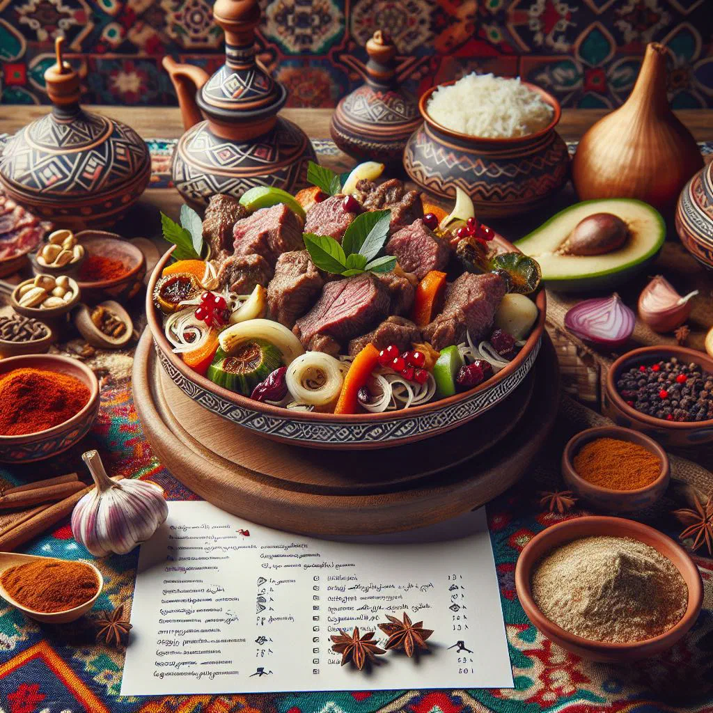 Fisincan with tender spiced lamb served on a bed of herbed rice