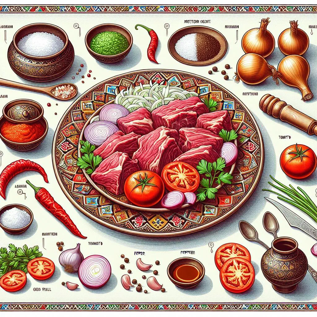 Govurma with slow-cooked beef, onions and tomatoes in a bowl