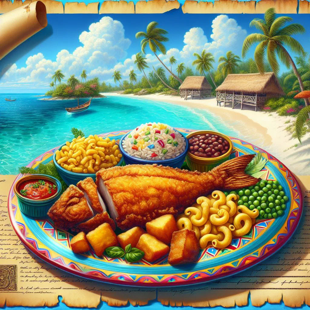 Golden fried fish fillets served with lemon wedges and fresh herbs