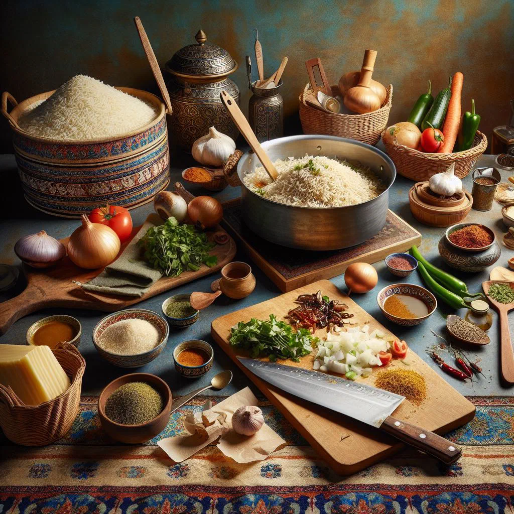 Al-Madrouba, a Bahraini rice and fish dish garnished with fresh herbs
