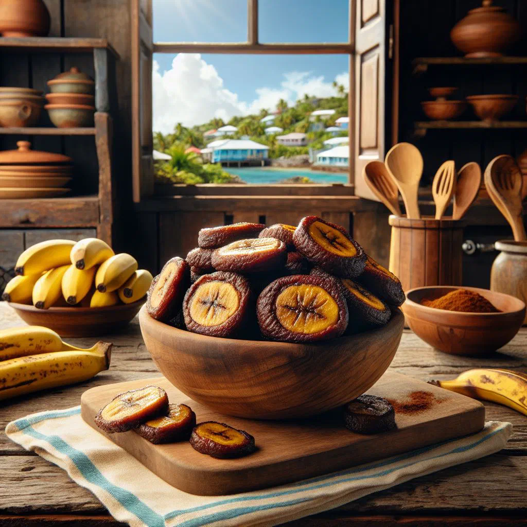 Golden-brown slice of banana pone with grated coconut
