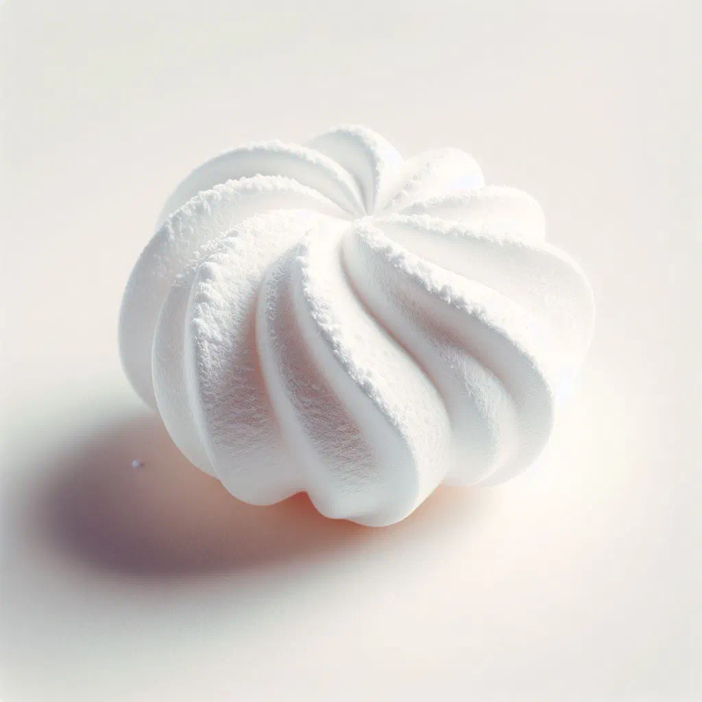 Pale pink and white zefir marshmallow swirls dusted with icing sugar