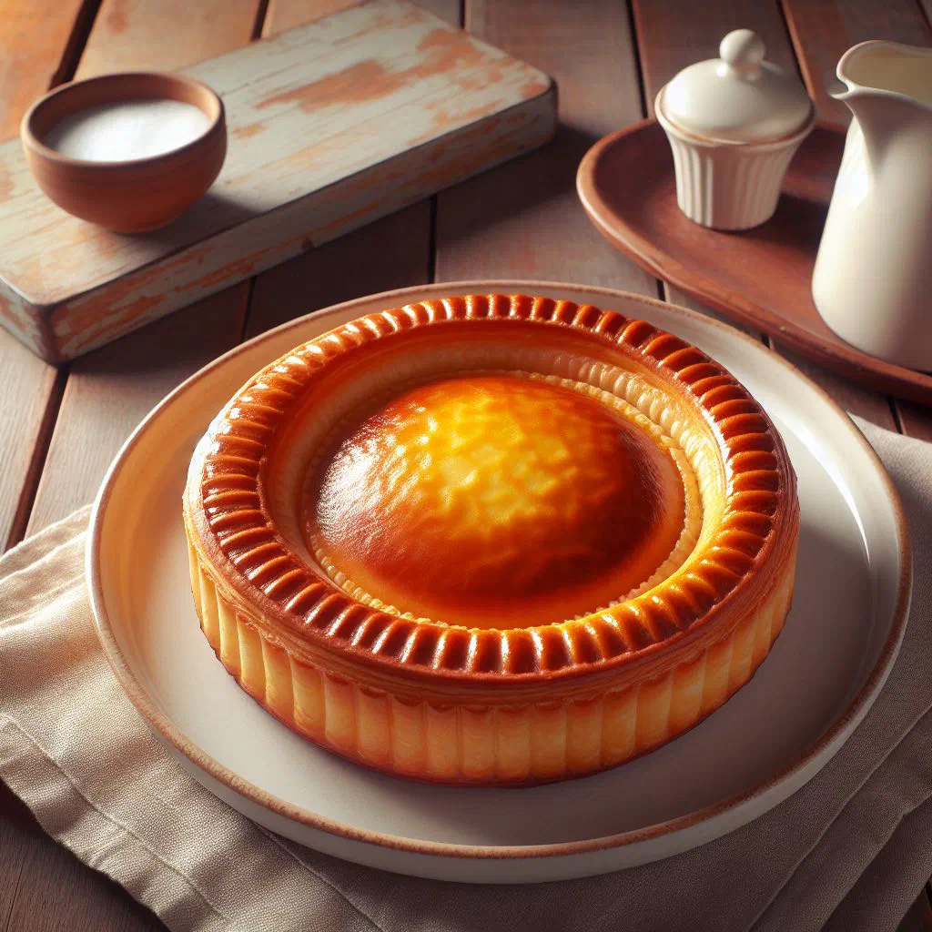 Golden Geraardsbergse mattentaart tartlets with creamy curd filling