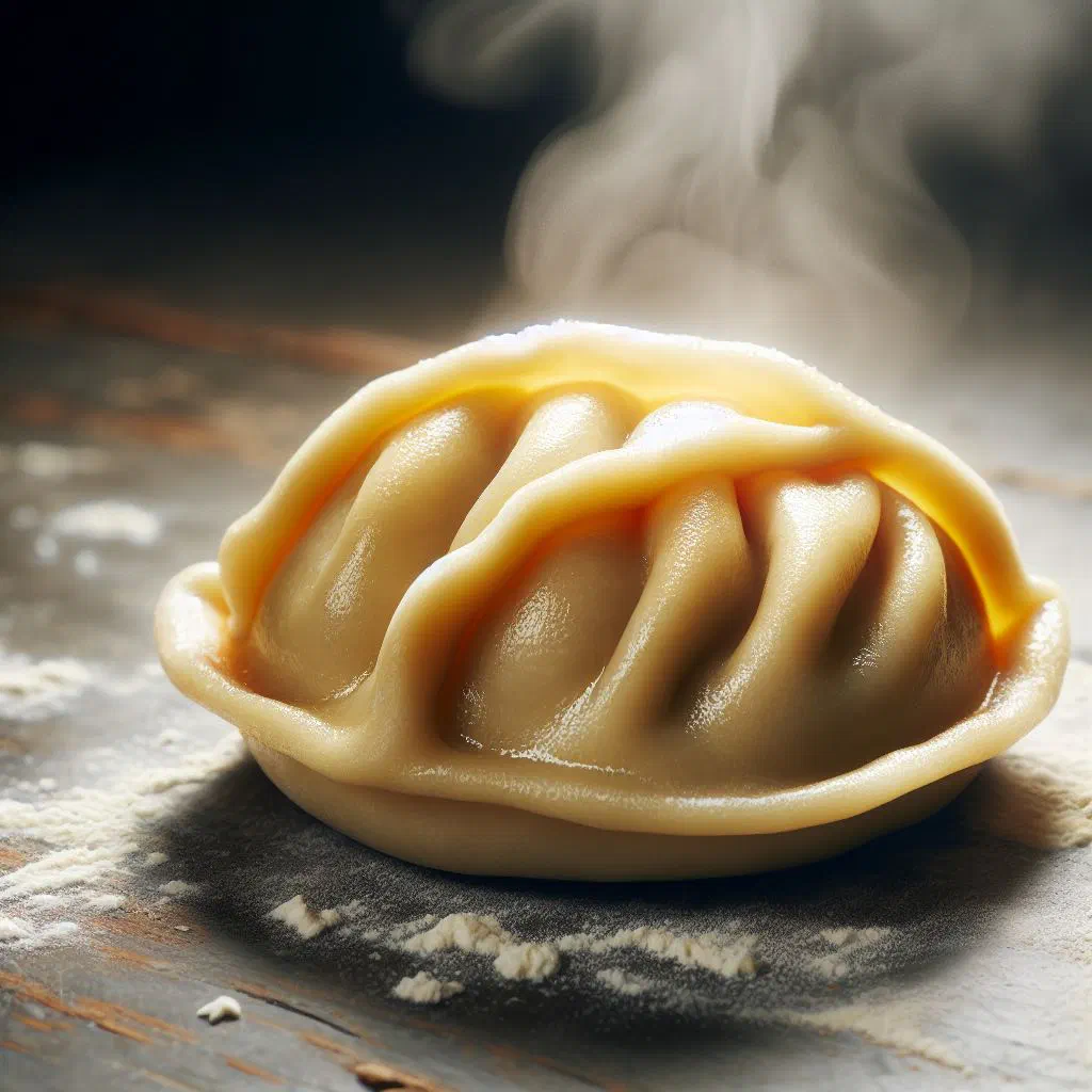 Coiled Bosnian burek pastry filled with spiced minced meat