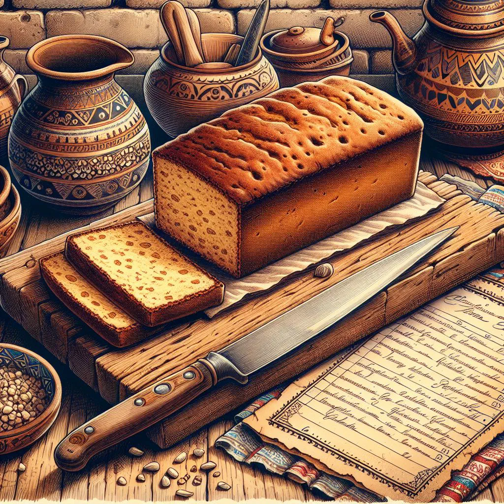 Golden-baked Bosnian cornbread cut into rustic slices
