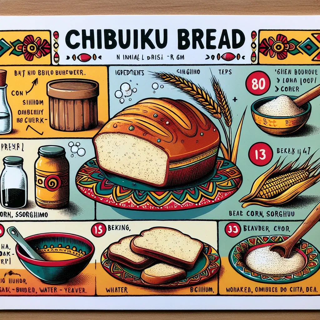Golden loaf of chibuku bread on a rustic wooden board