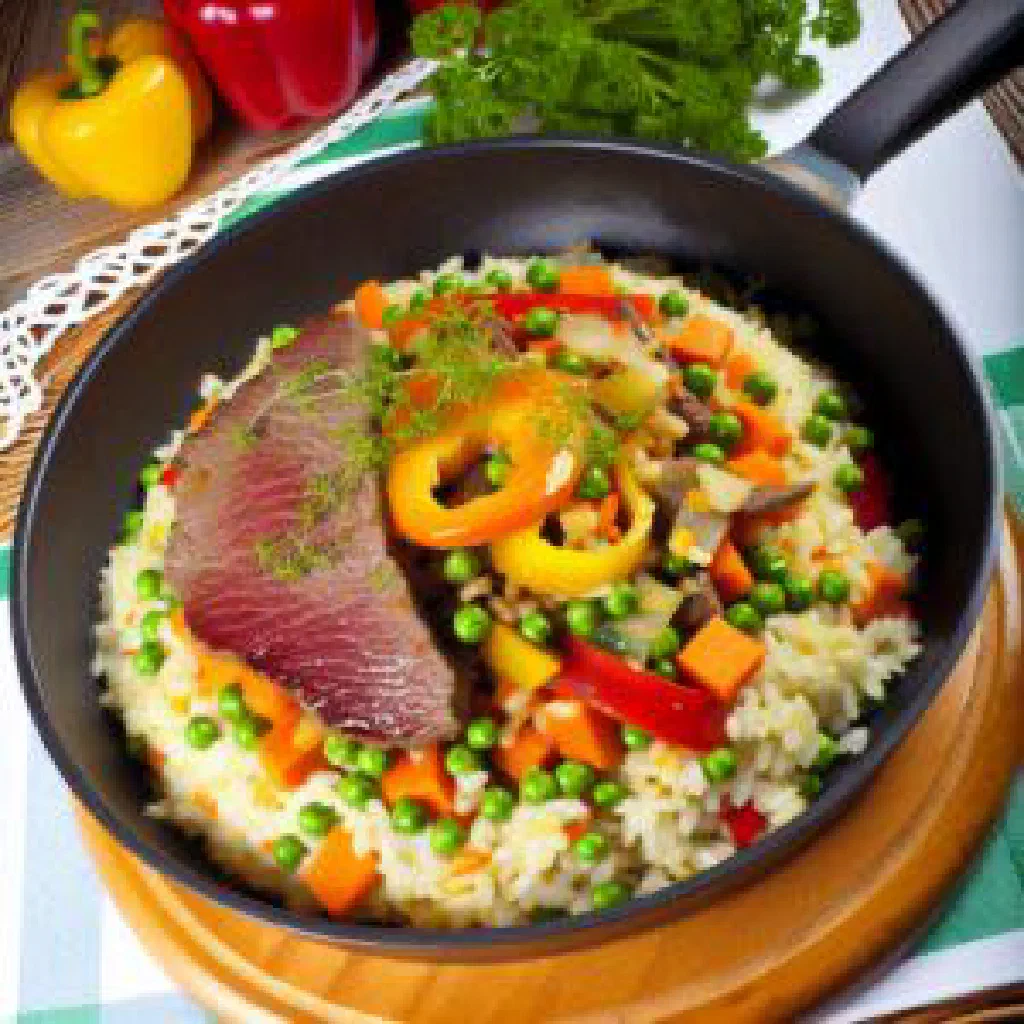 Prato feito plate with beef, rice, black beans and fresh vegetables