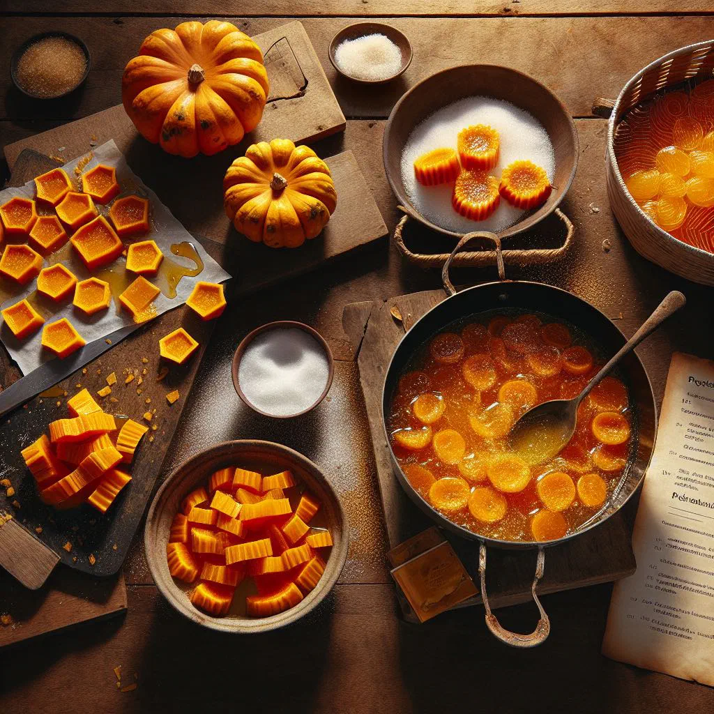 Brazilian pumpkin sweet served in a dish with a dusting of cinnamon