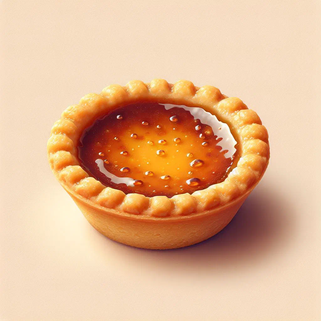 Golden butter tarts with glossy maple filling on a cooling rack