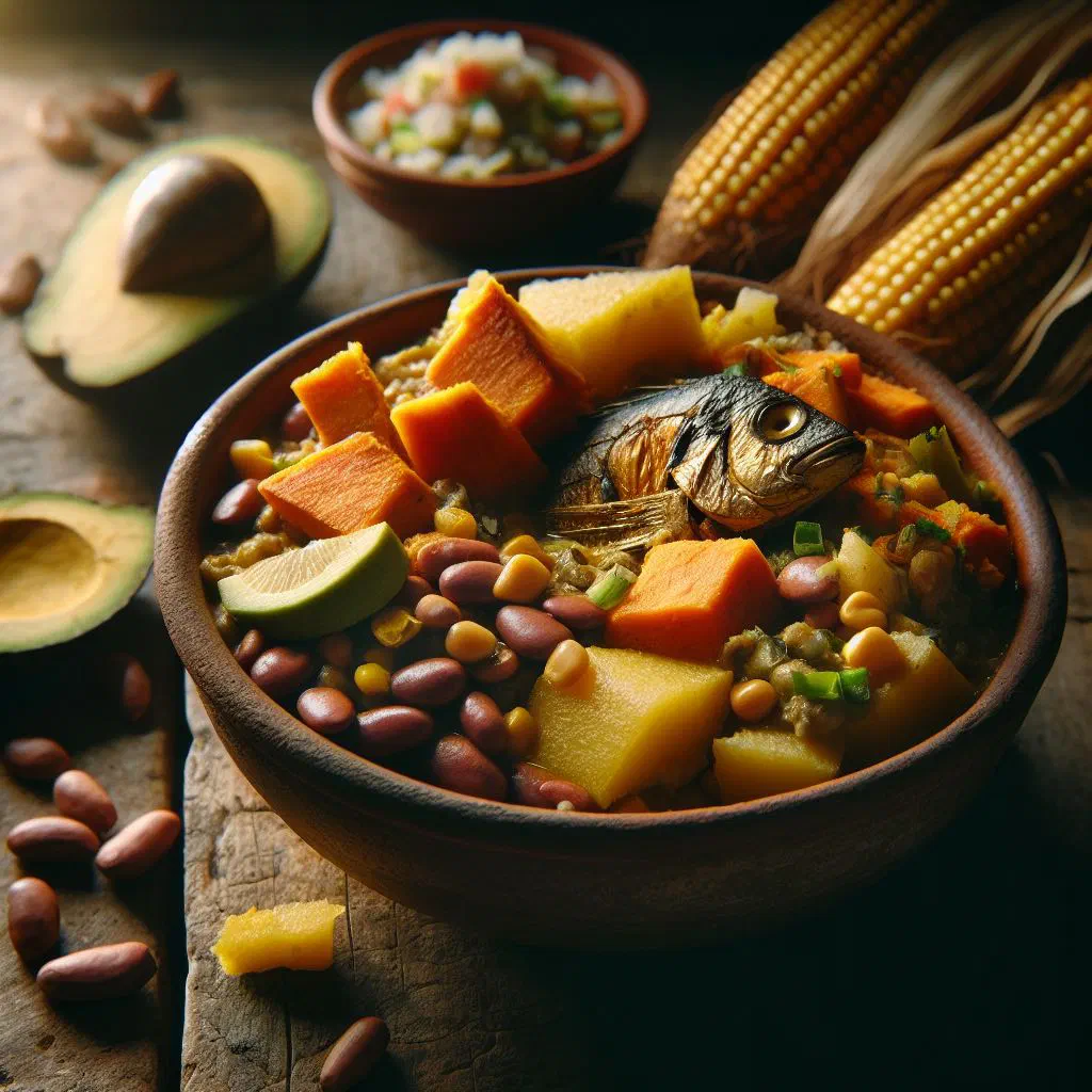 Cachupa refogada, a hearty Cape Verdean stew of beans, corn and vegetables