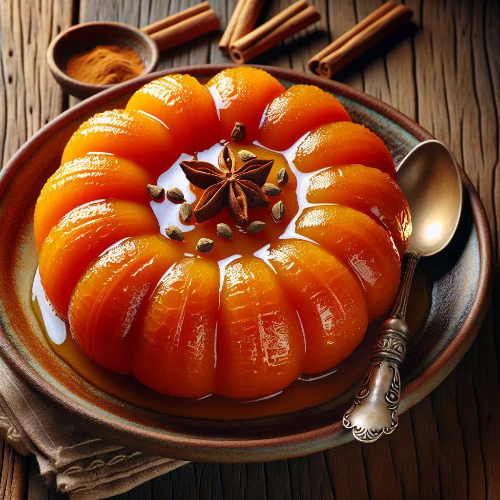 Bowl of spiced pumpkin dessert garnished with cinnamon