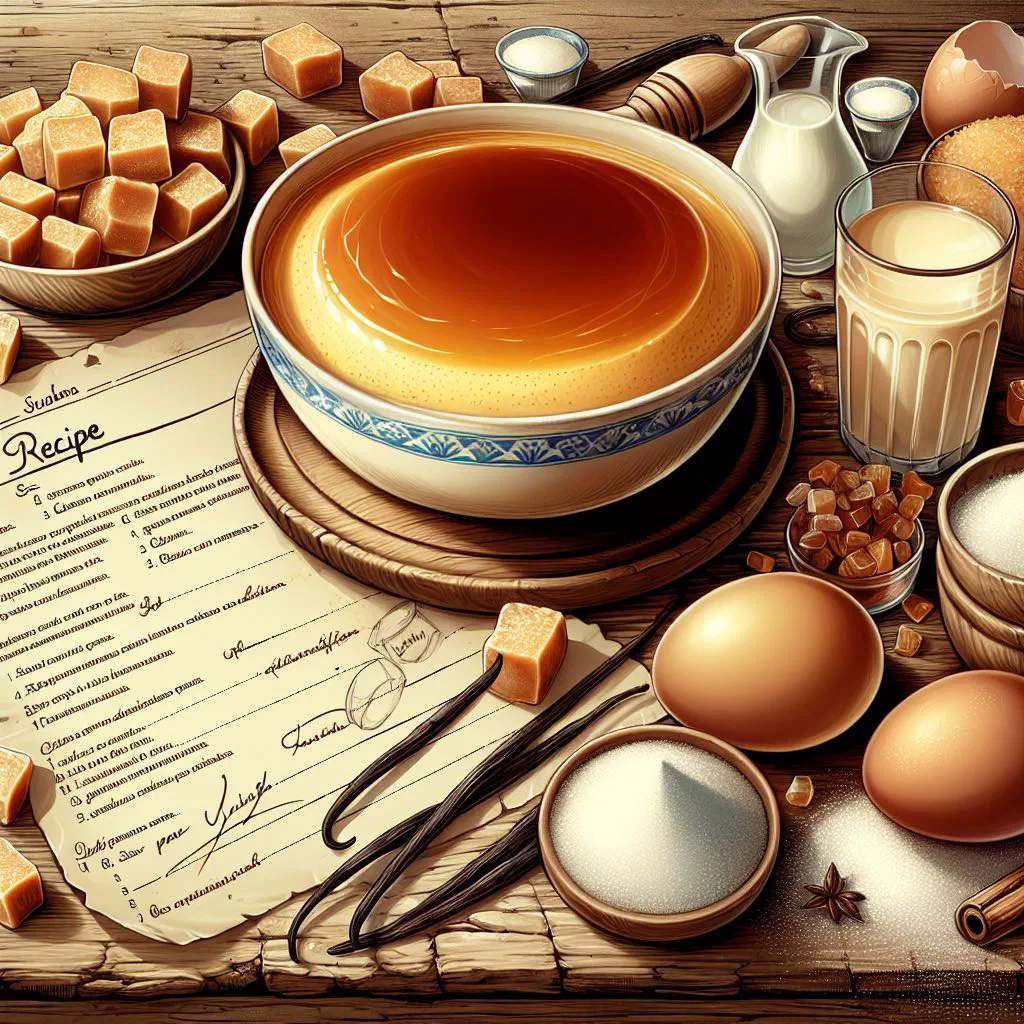 Creamy Cape Verdean milk pudding turned out onto a plate