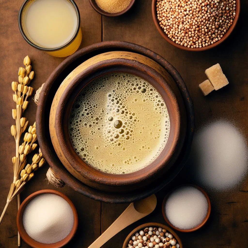 Bowl of tchakpalo made from fermented maize and millet
