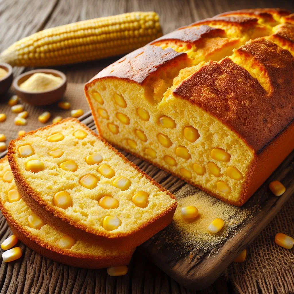 Golden baked pan de choclo with a corn crust in a rustic dish