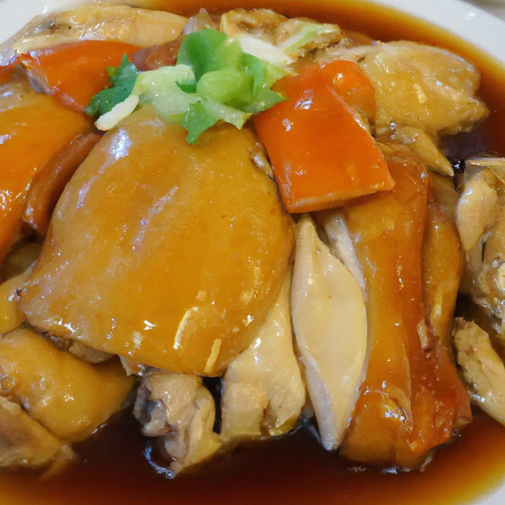Gong bao chicken with peanuts, dried chillies and spring onions