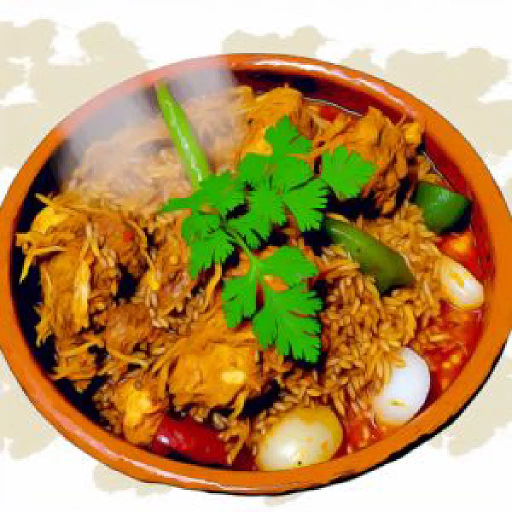 Djobi Comorien, a bean stew in coconut milk garnished with fresh coriander