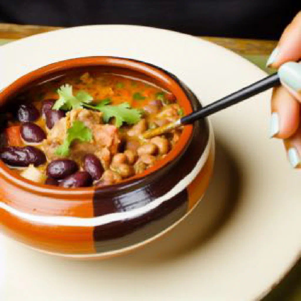 A steaming mug of aguadulce garnished with a cinnamon stick
