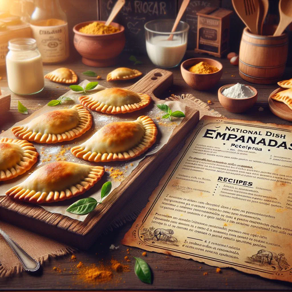 Golden Costa Rican empanadas filled with savoury meat