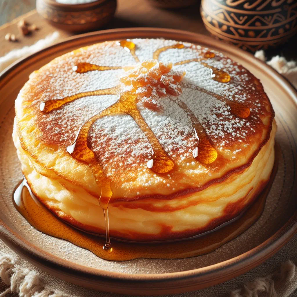 Golden Croatian bazlamača flatbread, sliced and ready to serve
