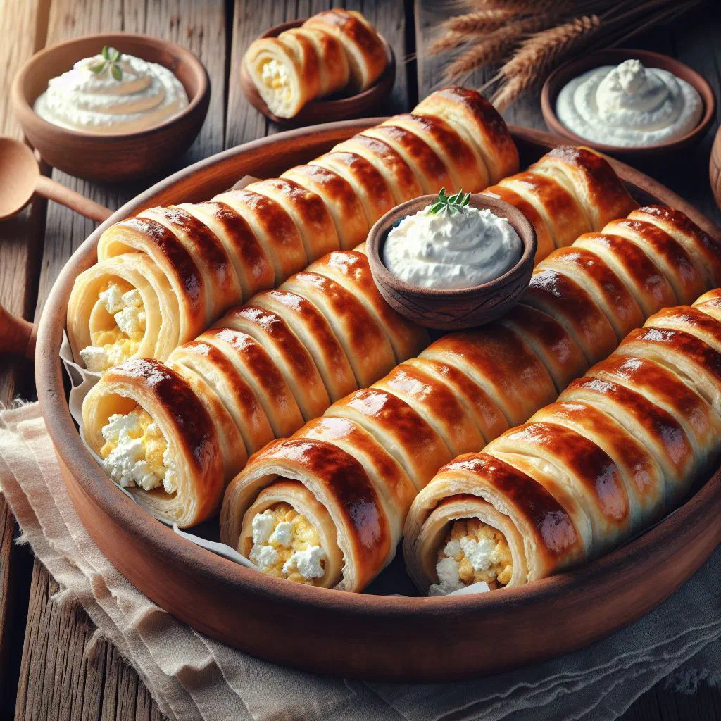 Baked Zagorski Štrukli dumplings with a golden cheese filling