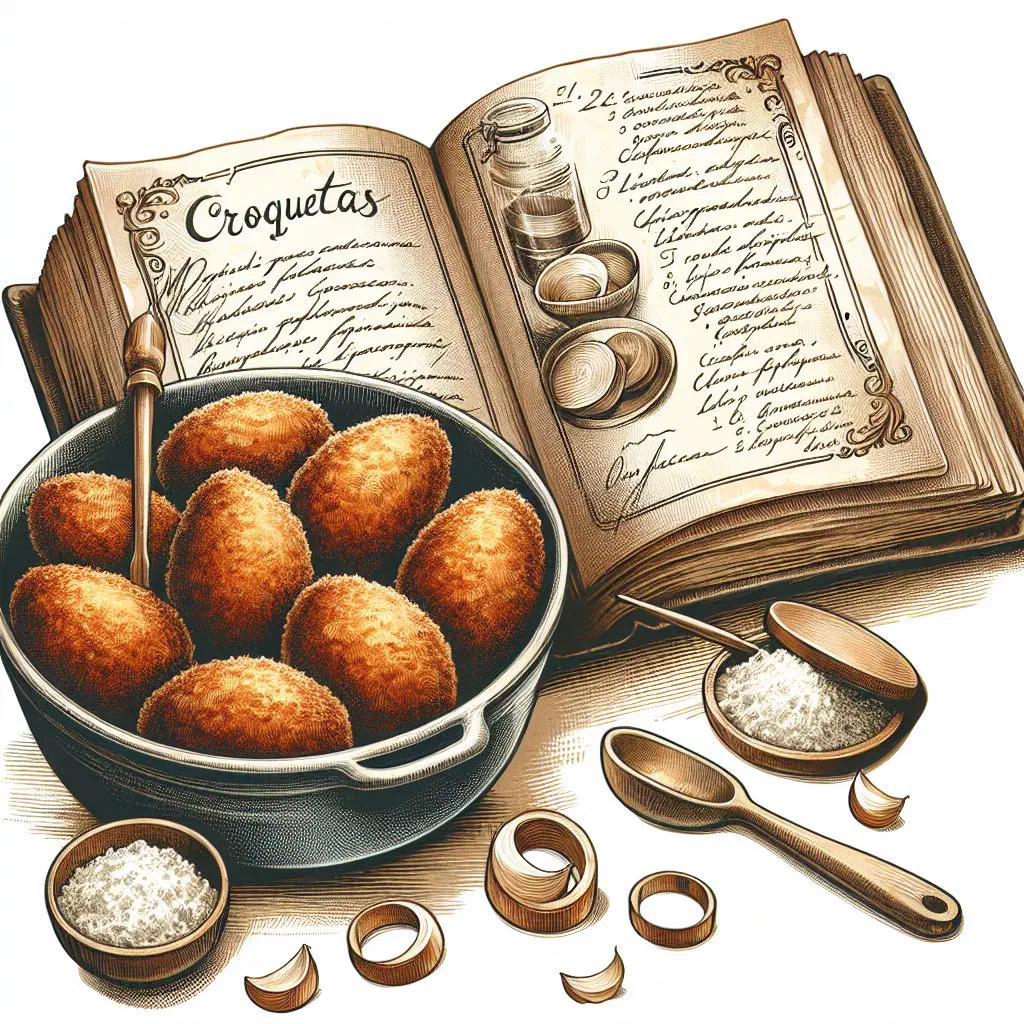 Golden fried Cuban croquetas on a plate with a dipping sauce