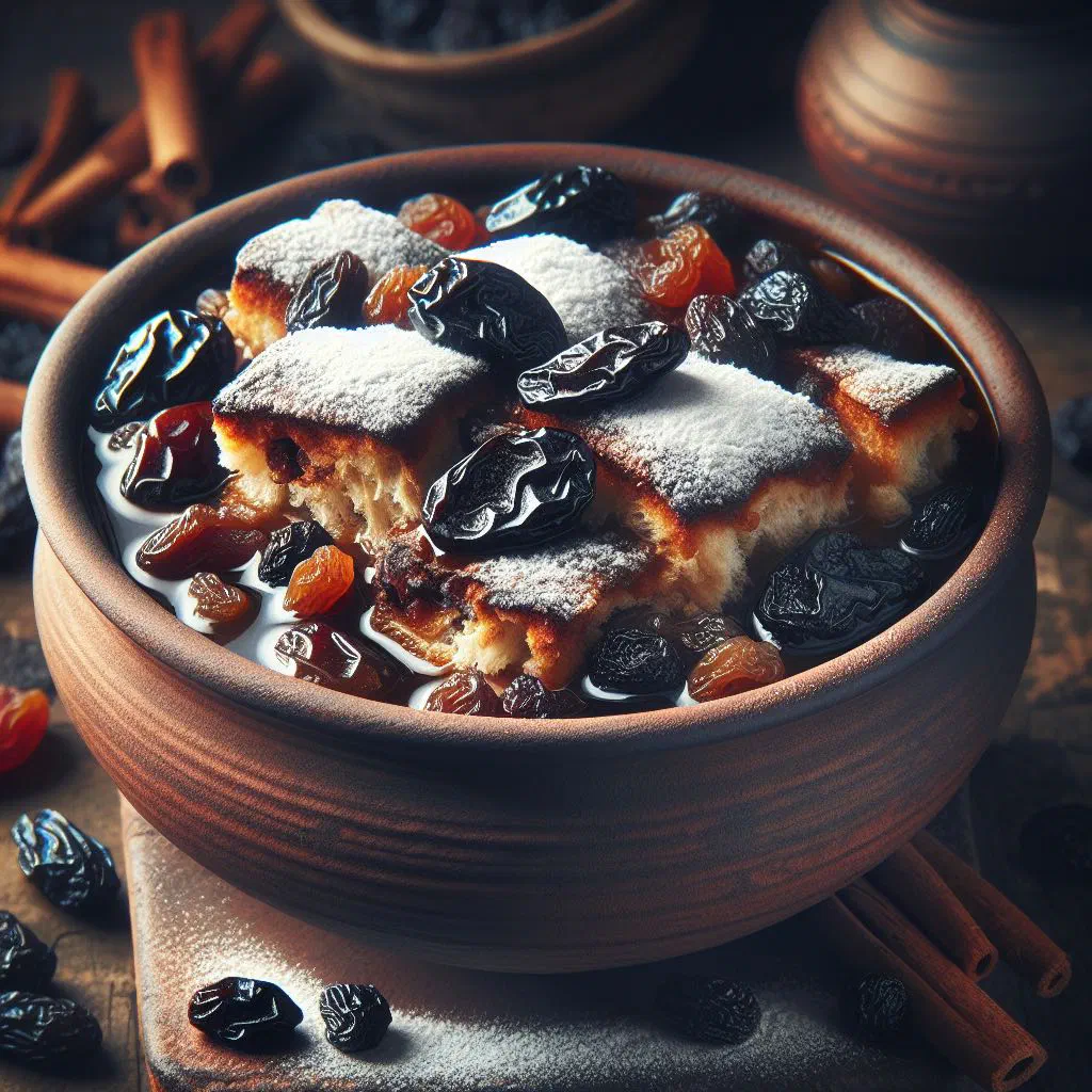 Danish sweet fruit soup served in a glass bowl with fresh berries