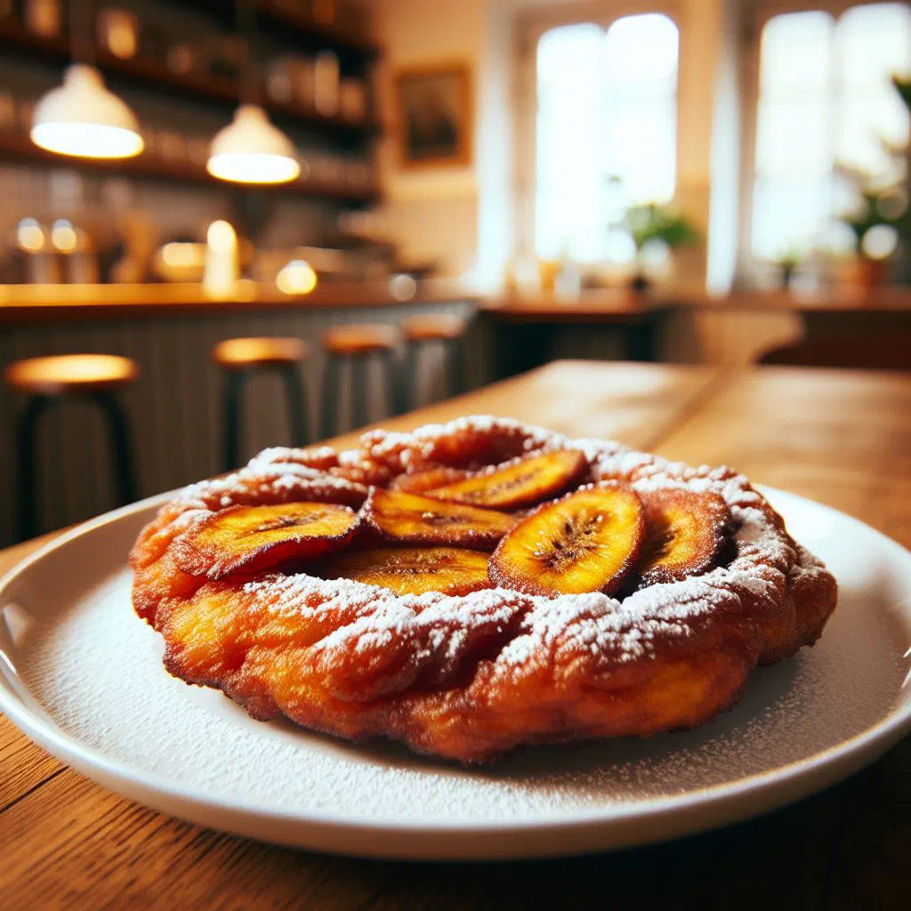 Golden, crispy fried plantain slices on a plate