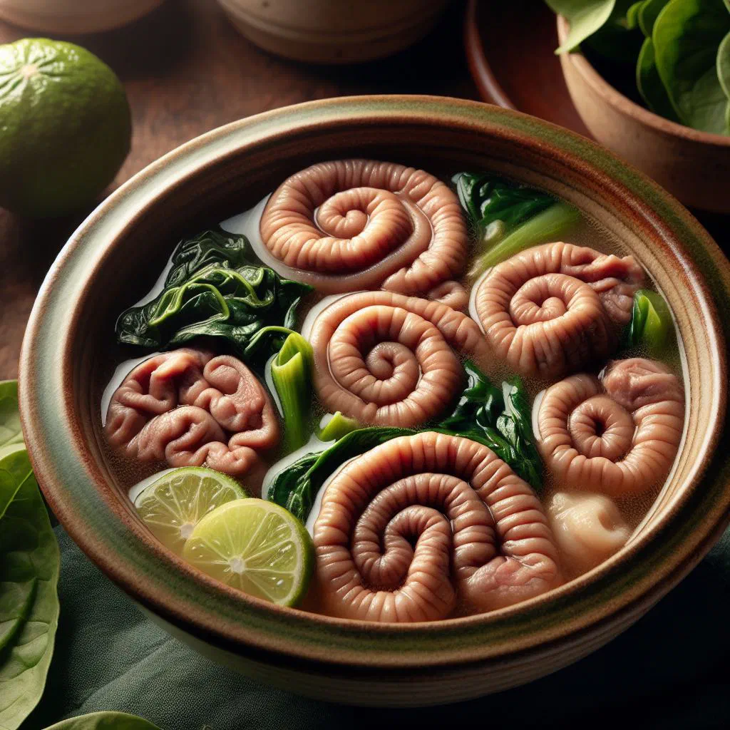 Bowl of Ecuadorian caldo de manguera with tender beef, vegetables and fresh coriander