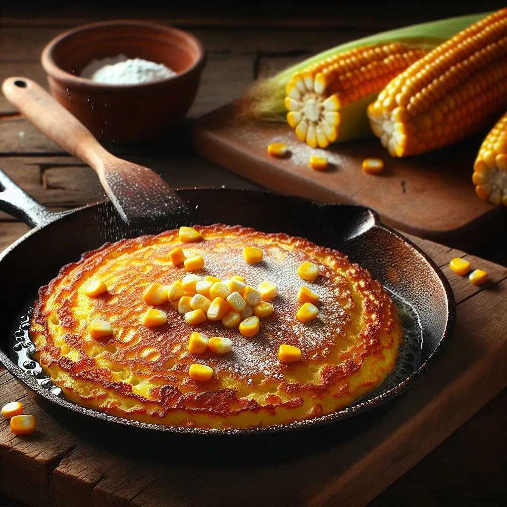 Golden Ecuadorian corn fritters dusted with cinnamon and sugar