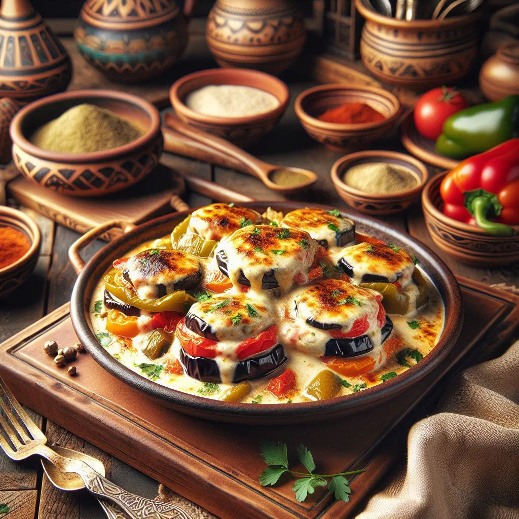 A bowl of Egyptian borani with wilted spinach and creamy yogurt