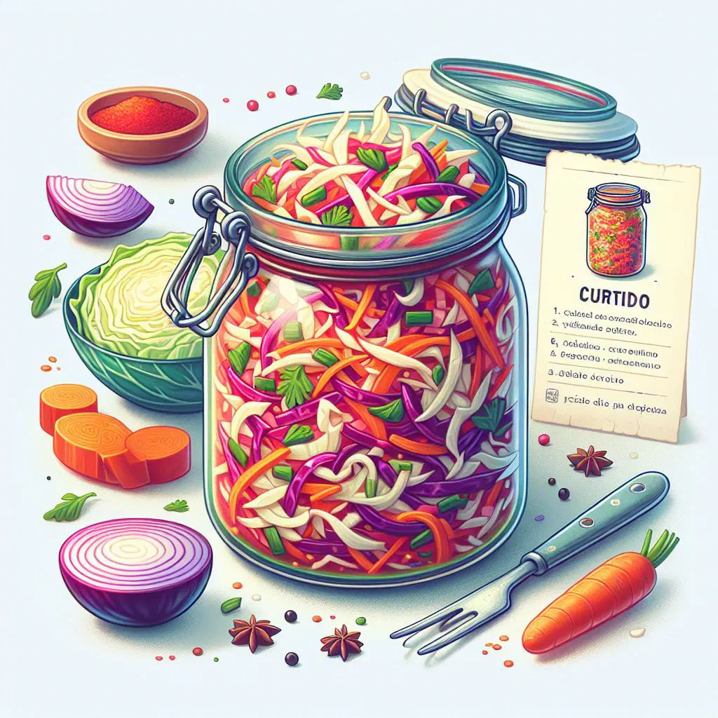 Bowl of Salvadoran curtido with shredded cabbage, carrot and oregano