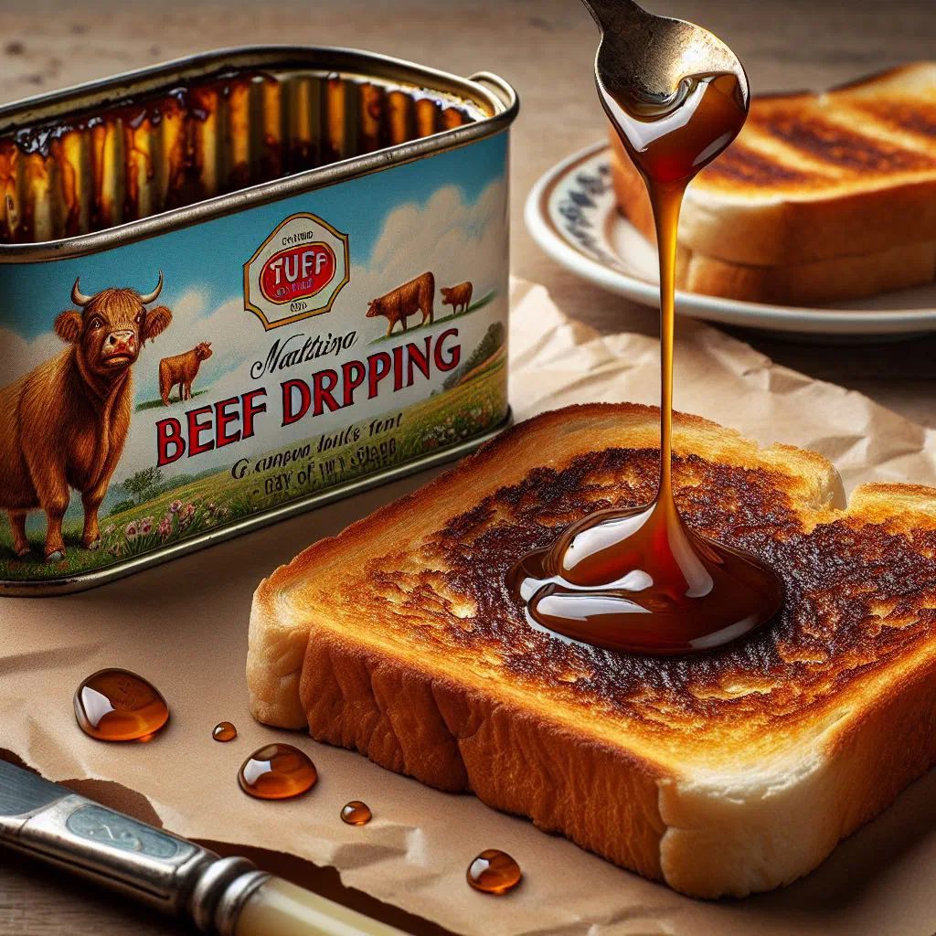 Golden, crispy beef dripping toast served warm on a board