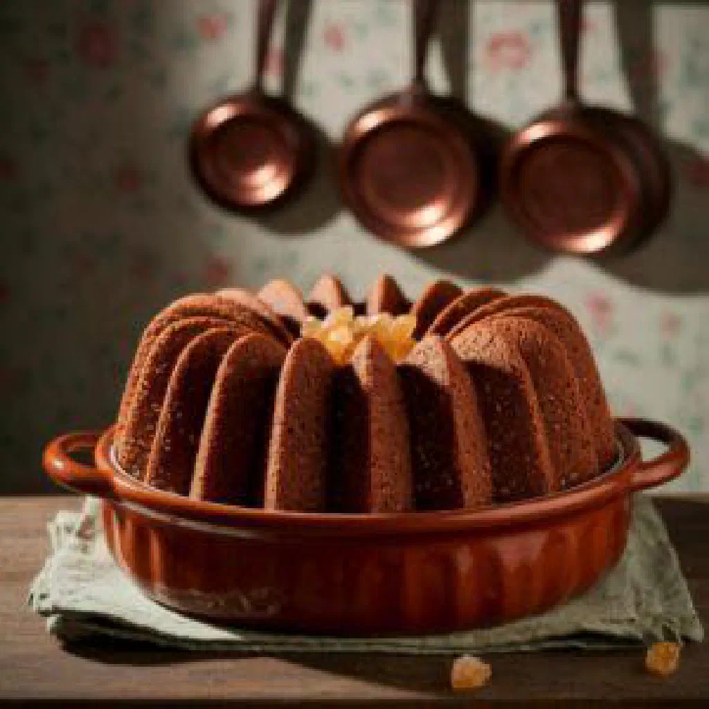 A dark, sticky slice of Yorkshire parkin ginger cake