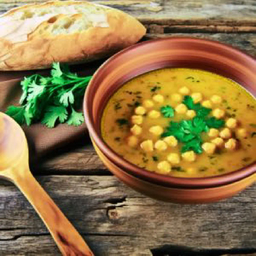 Creamy Nech Shiro chickpea stew served with injera