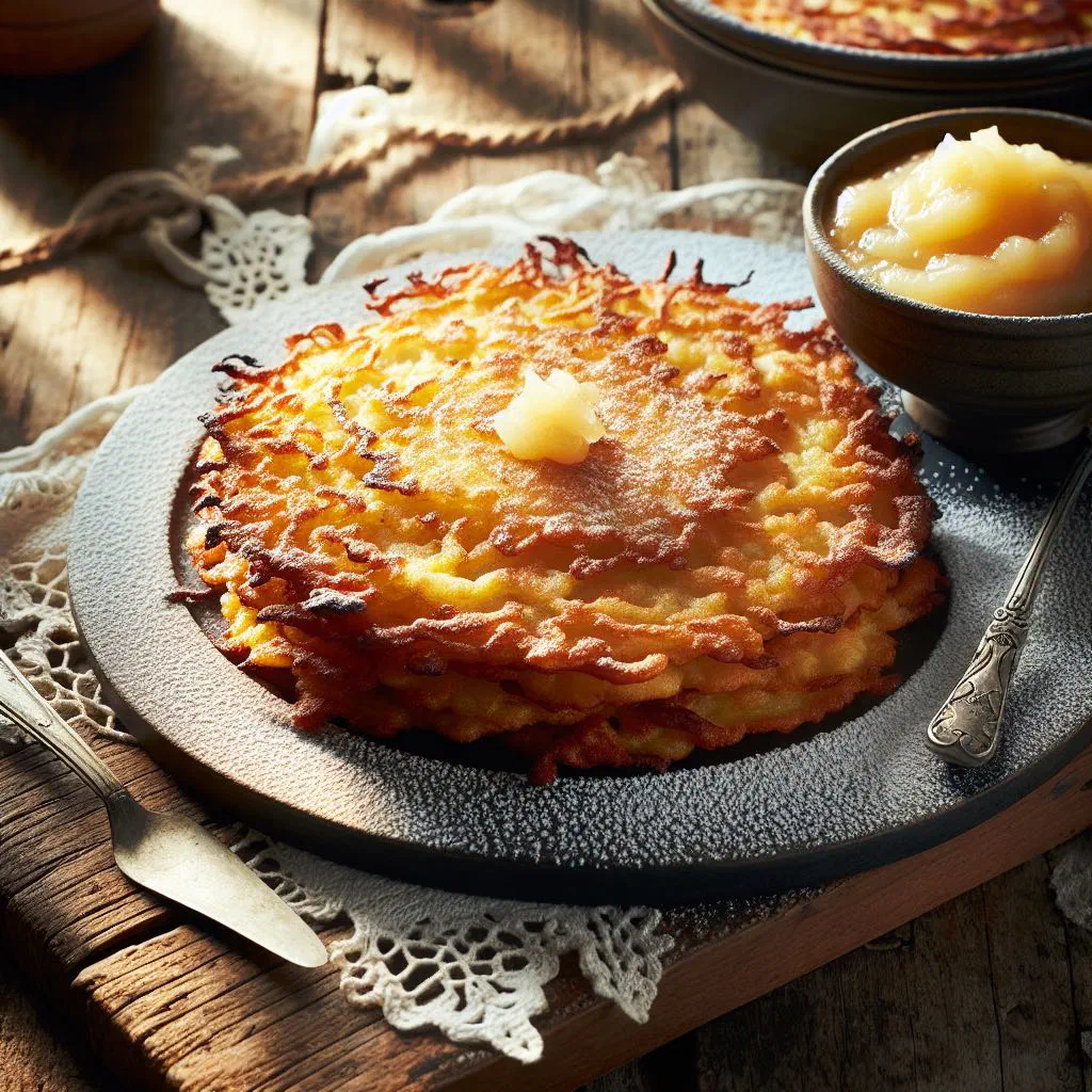 Baked cassava lap with a golden coconut-milk topping on a plate