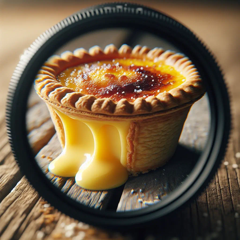 A golden baked Fijian custard pie dusted with sugar