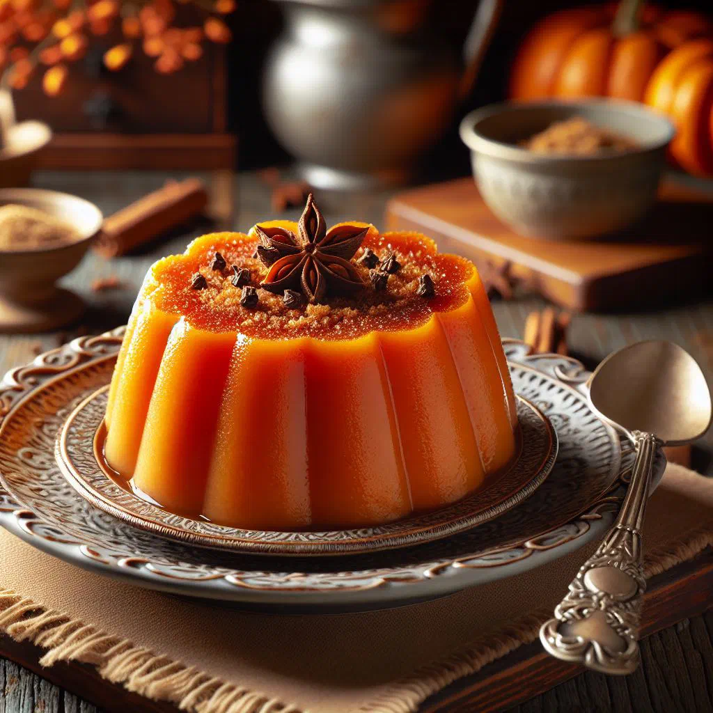 Baked Fijian sweet potato pudding in a dish, topped with cinnamon