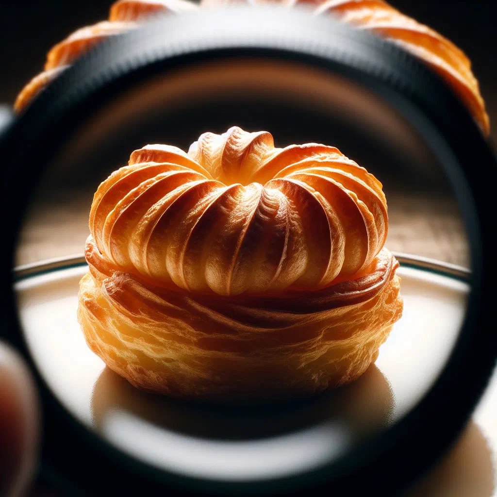 Golden baked choux pastry buns dusted with icing sugar