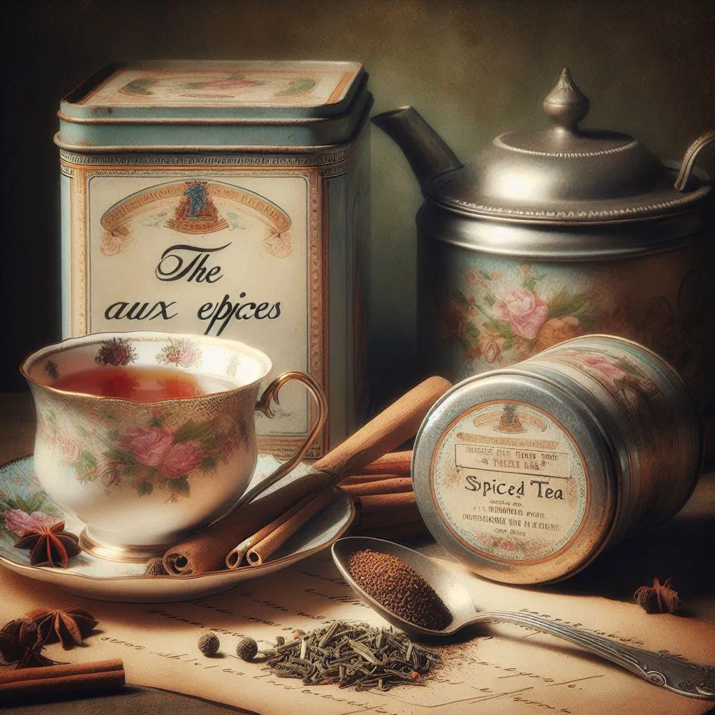 Cup of Gabonese spiced tea with cinnamon sticks and cloves