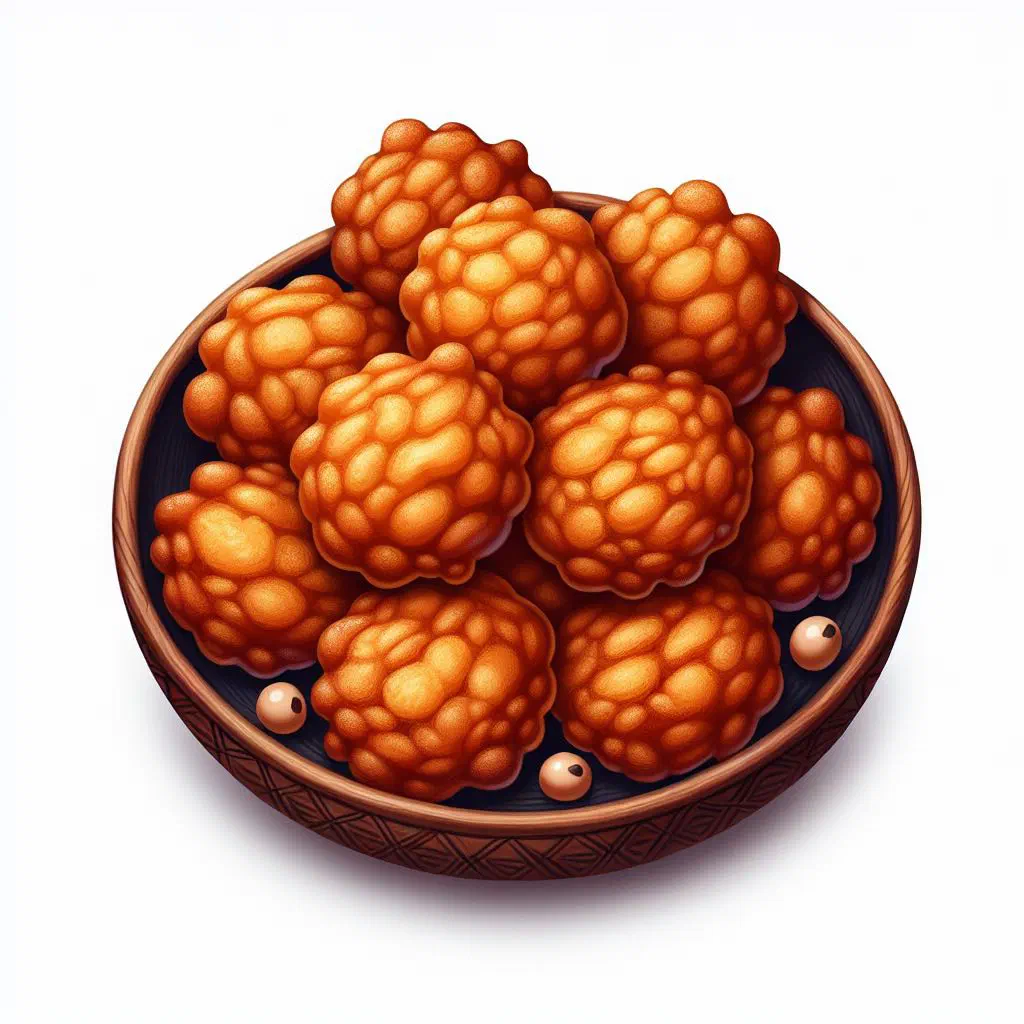 Golden fried akara bean fritters served warm on a plate