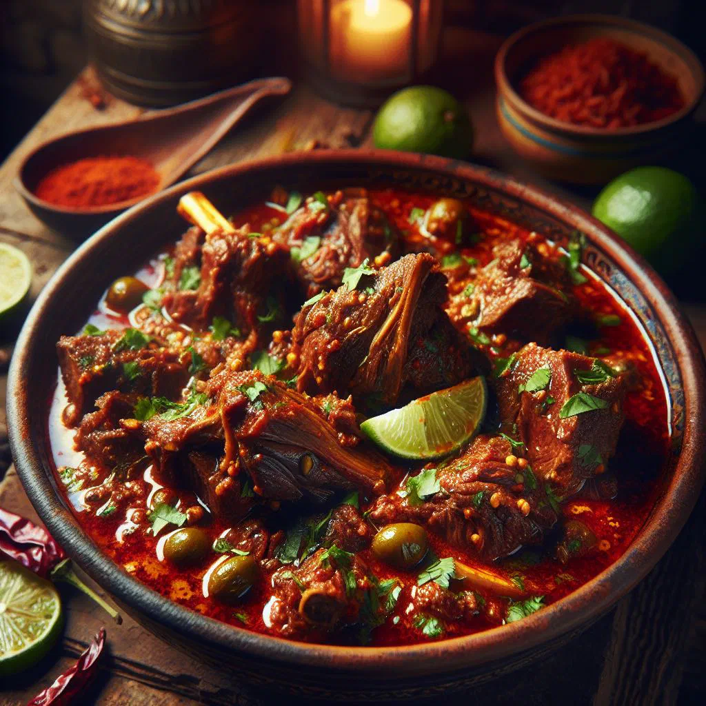 Grilled lamb afra with peppers, courgette and fresh parsley