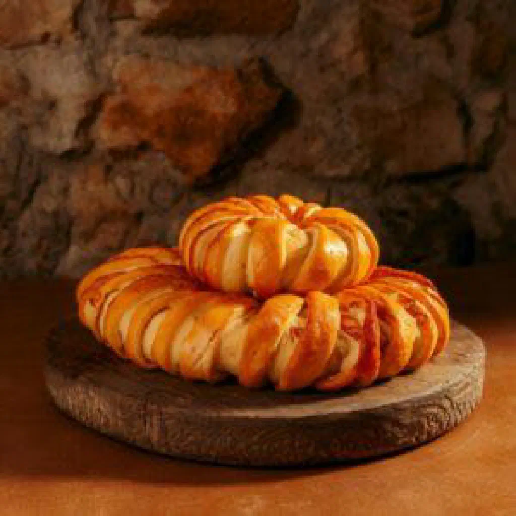 Rachuli Lori, a Georgian braise of tender meat with peppers and tomatoes, garnished with fresh coriander