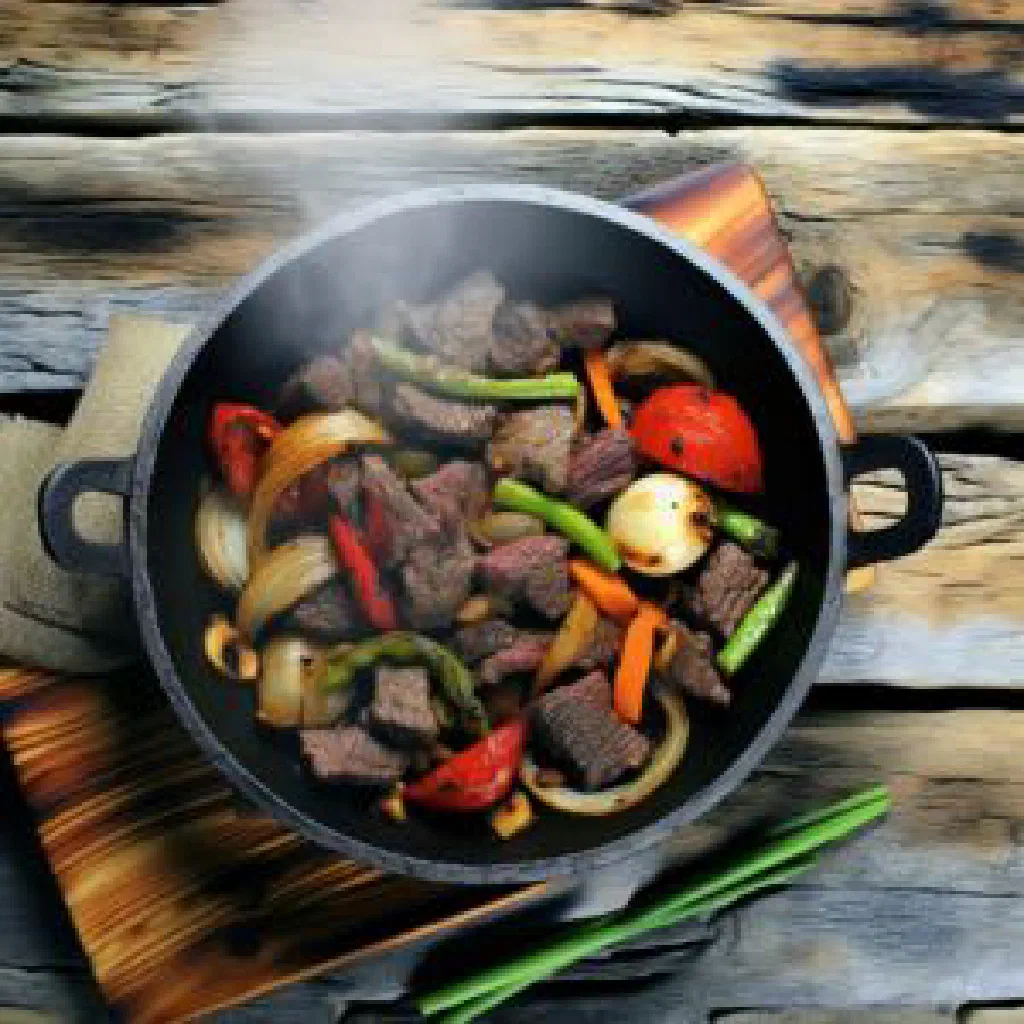 Georgian meat and vegetable stew seasoned with utskho suneli