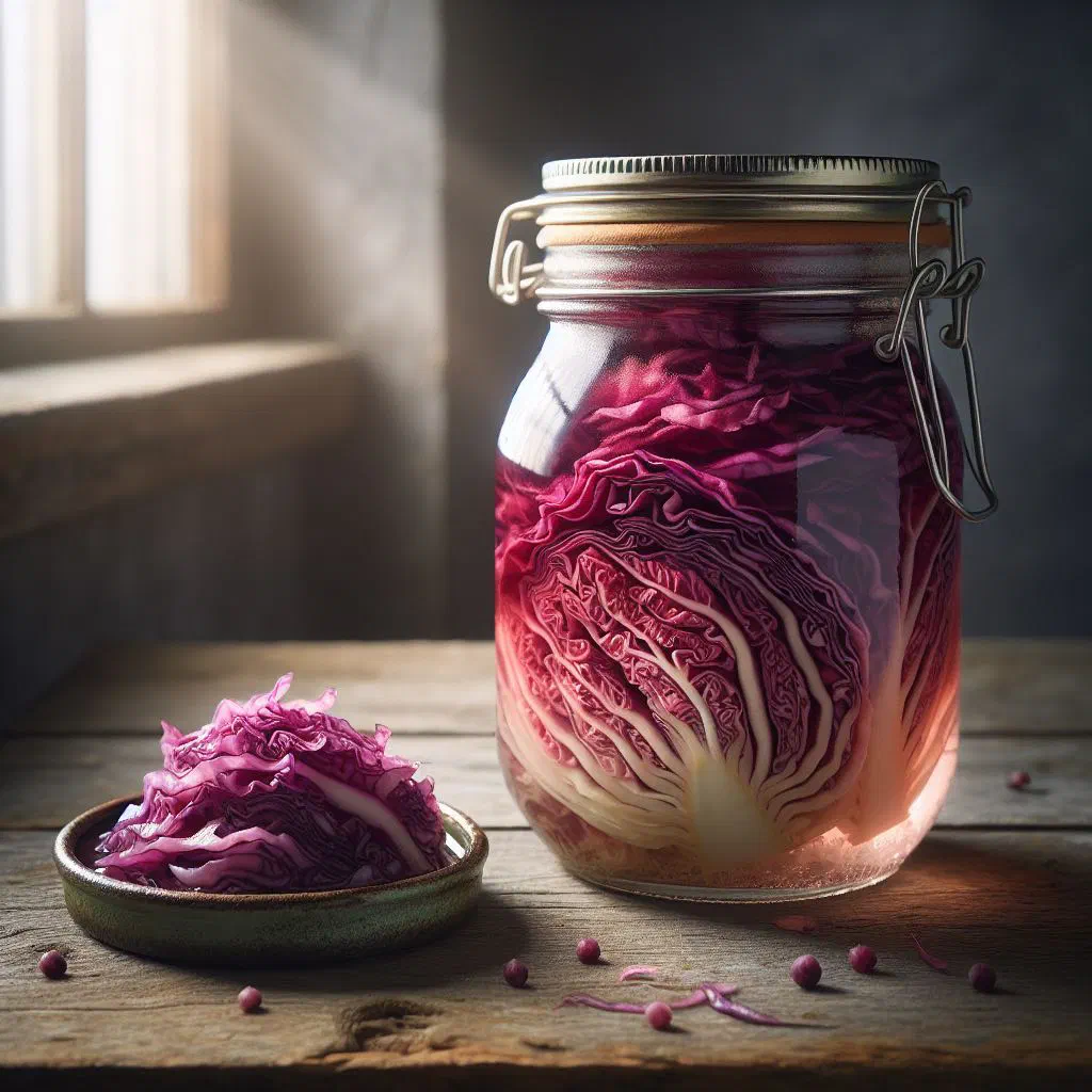 Wine-braised sauerkraut garnished with fresh parsley in a bowl
